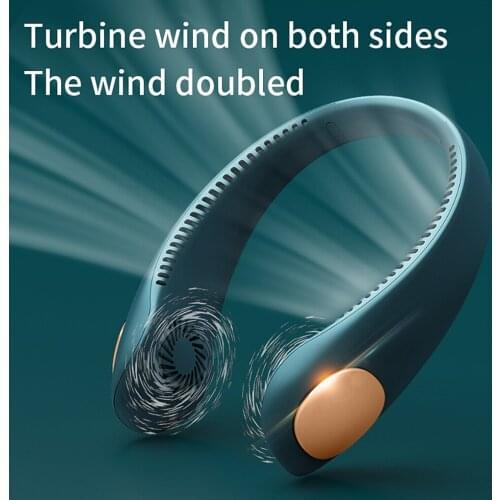 Cooling Fan Adjustable Portable Air Fan Rechargeable Neck Hanging Cooler for Home Office 2021 new