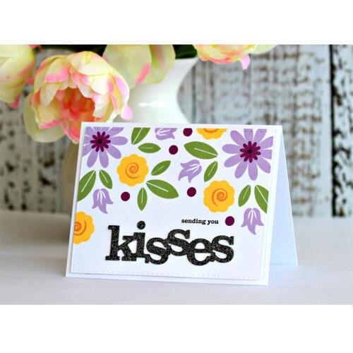 Letters Kisses Metal Cutting Dies Stencils For DIY Scrapbooking Decorative Embossing Suit Paper Cards Die Cutting Template 2019