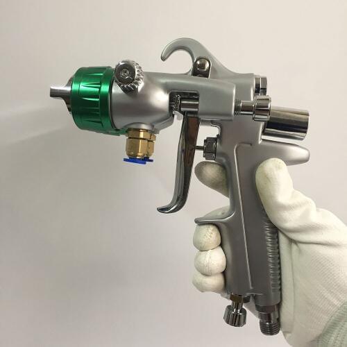 SAT1189 high pressure double nozzle spray gun for nano chrome pneumatic silver mirror chrome paint gun dual head air paint spray