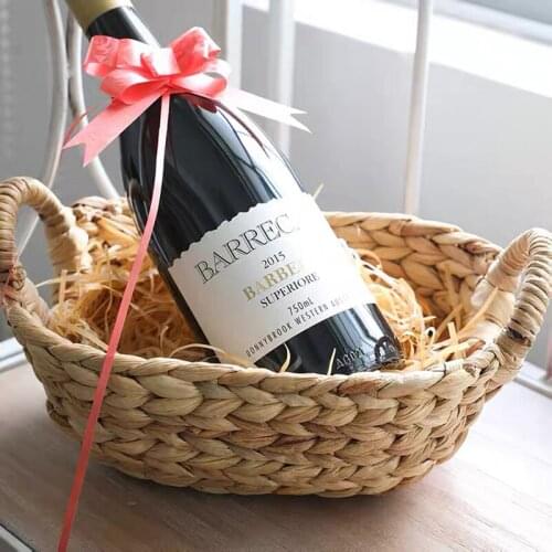 Hand-Woven Ship-Shaped Storage Basket Ring Handle Fruit Basket Desktop Debris Storage Dirty Clothes Childrens Toy