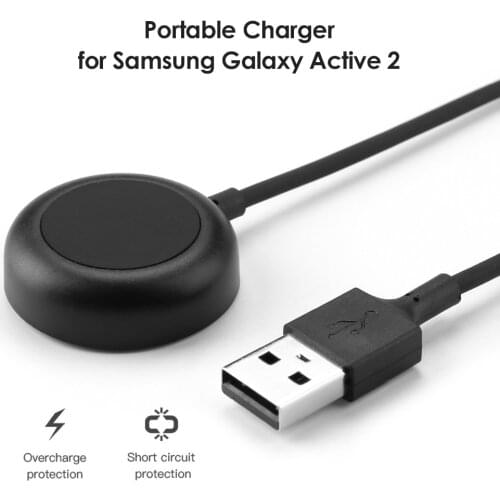 Portable Watch Charging Dock Watch Comfortable USB Charger Elegant Element for Samsung Galaxy Active 2 Smart Watch