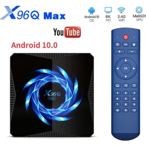 X96Q MAX Android 10.0 Smart TV BOX 4K Wireless WIFI 4GB BT 5.0 Quar Core HDR Allwinner H616 Media Player