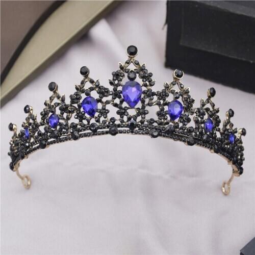 Drop Shipping Vintage Crystal Crown Small Tiaras Headbands for Women Wedding Hair Jewelry Accessories