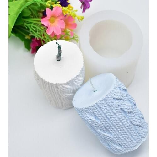1 Pc Silicone 3D Creative Handmade Wool Column Mould Mold for Chocolate Candle Bath Bomb Soap