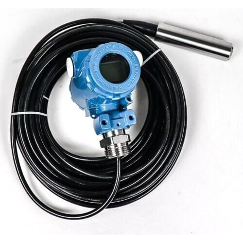 Split type submersible water level sensor 10m range liquid level mter 0-10VDC 4-20ma RS485 output with LCD display