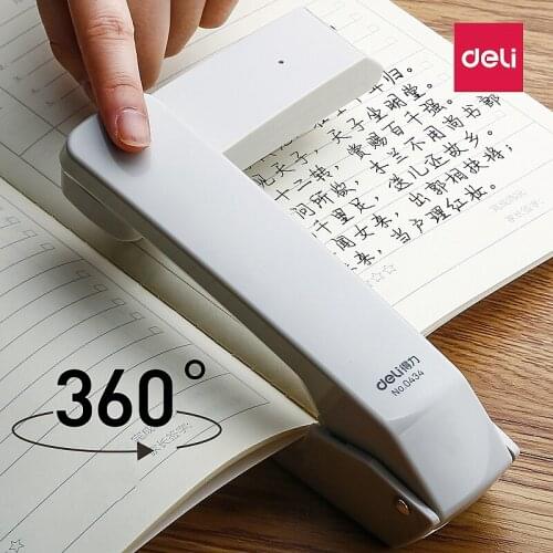 New 360 Rotation Heavy Duty Stapler Use 24/6 Staples Effortless Long Stapler School Paper Stapler Office Bookbinding Supplies