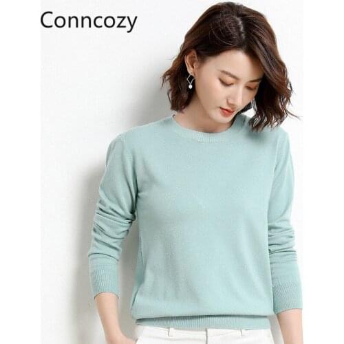 Winter Autumn Knitted New Korean O Neck Slim Sweater Womens Bottoming Shirt Pullover Thin Long-Sleeve OL Casual Wool Sweaters