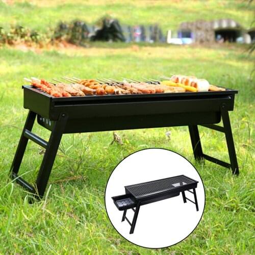 Outdoor Mini Charcoal Grill Portable Foldable BBQ Grill Tools Lightweight