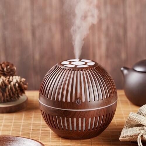 ELOOLE Humidifier Essential-Oil Diffuser Ultrasonic Wood Grain Air Humidifier USB Mini Aromatherapy Cool Mist Maker Home