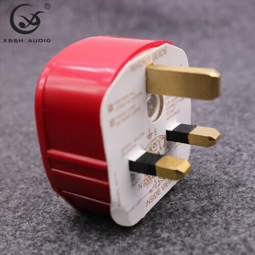 XSSH audio YIVO Hospital Property 13UK HiFi DIY Hi-end AC power electric (M) fused 13A male 3 pin UK British plug fuse Connector