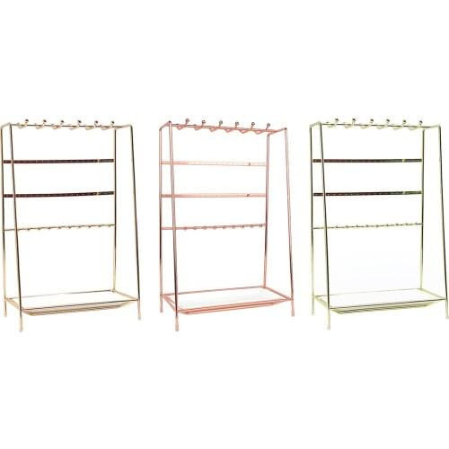 Jewelry Organizer Holder Rack, Display Earrings Bracelets, Hooks Necklaces RingsStorage Accessories Ornaments