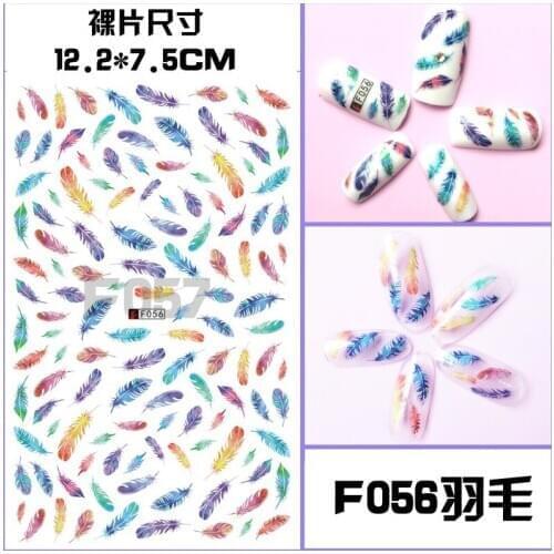 10pcs Abstract Feather Line Nail Sticker Nail Art Sticker Brand Designer Nail Art Repair Decorative Decal Set