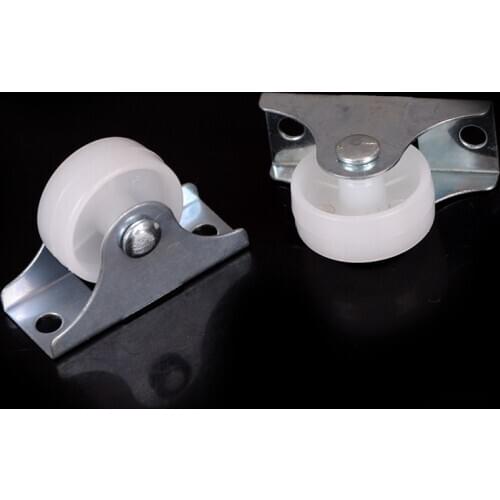 2 Pcs Plastic Furniture Replacement Caster Wheel Universal Swivel Casters Roller Wheel For Platform Trolley Chair White