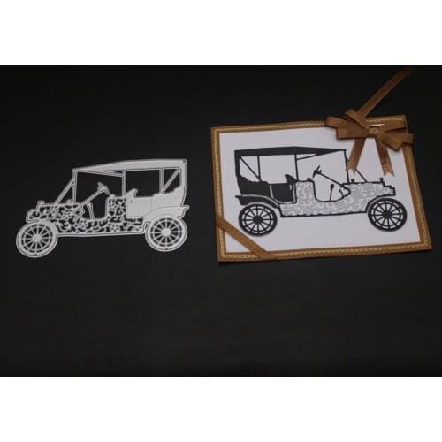 2018 New 115*71mm Classic cars frame Metal Cutting Die Stencil for DIY Scrapbooking/photo album Decorative Embossing Paper Cards
