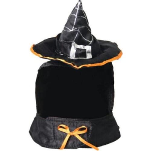 30 sets/lot Wholesale Cat Halloween Cosplay Fancy Dress Magic Black Wizard/Witchs Hat +Scraf Set Halloween Pet Costumes