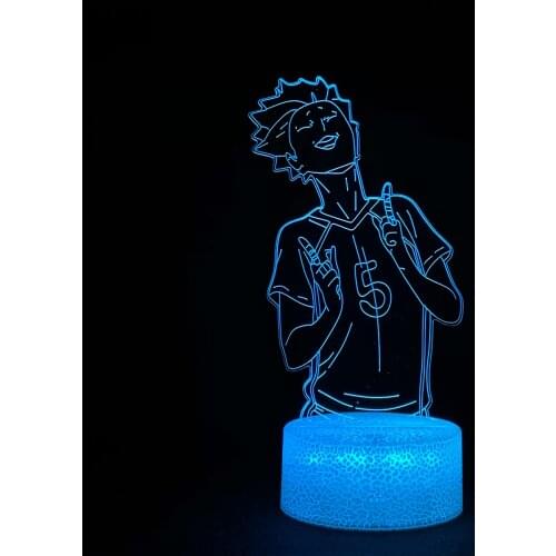 3d Lamp Anime Haikyuu Tendou Satori Light for Kids Child Bedroom Decor Night Light Birthday Gift Manga Gadget Tendou Lamp Haikyu