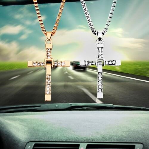 Alloy Auto Interior Accessories Car Rearview Mirror Hanging Ornaments Decoration Car Pendant Car-styling Christian Cross