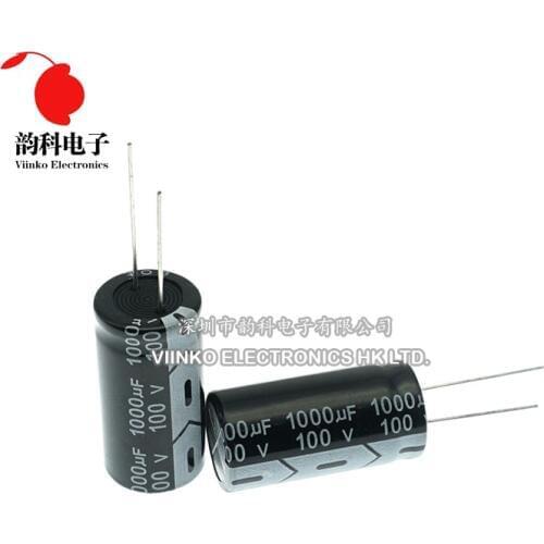100V DIP Aluminum Electrolytic Capacitor 1UF 2.2UF 3.3UF 4.7UF 10UF 22UF 33UF 47UF 100UF 220UF 470UF 1000UF