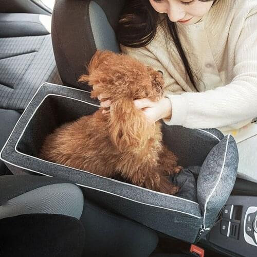 Puppy Car Seat Pad Auto Carry Central Control Nest Universal Anti-Dirty Cat Kennel Waterproof Bag Basket Pet Carriers Accessory