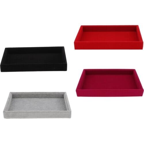 Velvet Jewelry Tray Jewelry Accessory For Rings Earrings Watches Buttons Box