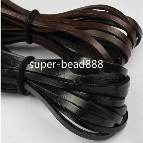 Free Shipping 100M 4mm black genuine Leather Cord Necklace Diy Jewelry Fingind 100pcs