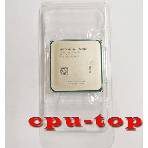 Free Shipping New AMD Athlon 200GE X2 200GE 3.2 GHz Dual-Core Quad-Thread CPU Processor YD200GC6M2OFB / YD20GGC6M2OFB Socket AM4