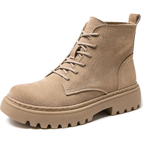 Elad Halabi Ankle Boots Suede Leather women Flat platform Short Boots Ladies shoes fashion Autumn winter boots