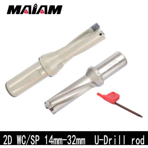 High-quality 2d sp/wc 14-32mm CNC center bit U drill 2d sp wc indexable insert drill Drills for metal 13 14.5 15.5 u-drill rod
