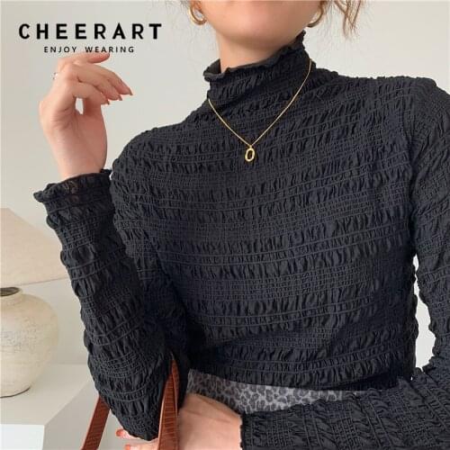 Черно-белые блузки Cheerart China At AliExpress