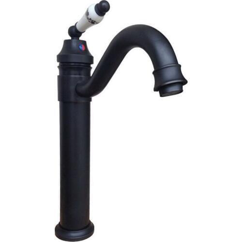 Black Oil Rubbed Bronze Antique Brass Kitchen Wet Bar Bathroom Vessel Sink Faucet Swivel Spout Mixer Tap Single Hole One Handle mnf319