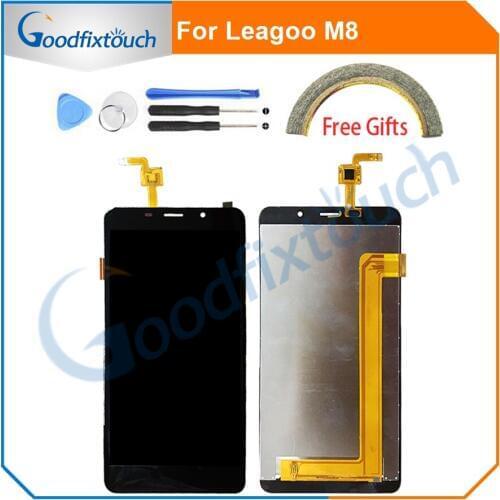 Black/Gold For Leagoo M8 LCD Display+Touch Screen Digitizer Repair Parts for Leagoo M8 Pro LCD Screen Glass Panel Sensor+Tools