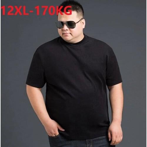 Summer large size men cotton t-shirts short sleeve tees 8XL 9XL 10XL 12XL home wear tshirt oversize 72 68 70 66 Breathable tops