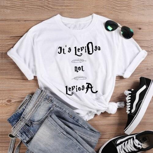 Letters Tshirt Lady 2021 New Summer Tshirt O-neck Short Sleeve Tshirt Womens Tshirt its leviOsa not leiosA T-shirt Mujer