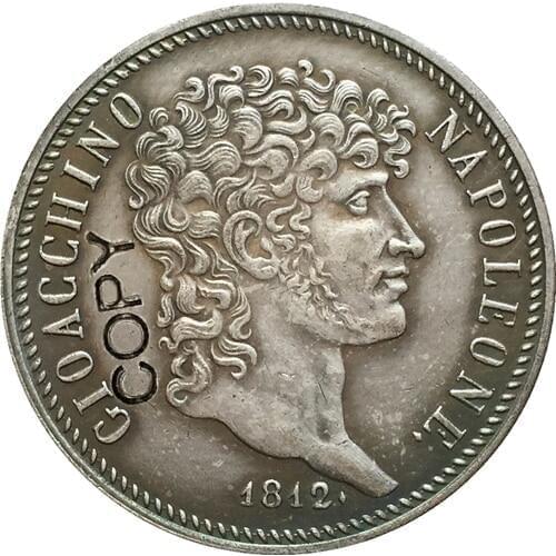 Italian states 1812 5 Lire - Joachim Murat copy coins