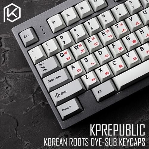 Kprepublic 139 Korea Korean root font Cherry profile Dye Sub Keycap Set PBT for gh60 xd60 xd84 cospad tada68 rs96 87 104 fc660