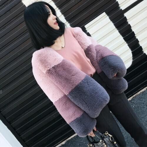 LanLoJer Colored Fur Coats