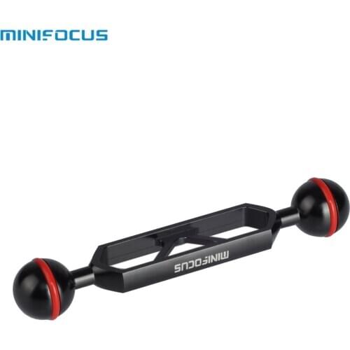 MINIFOCUS 5" Double Ball CNC Arm System Connector Aluminium Ball Head Extension Bar for Strobe/video light Diving Photography