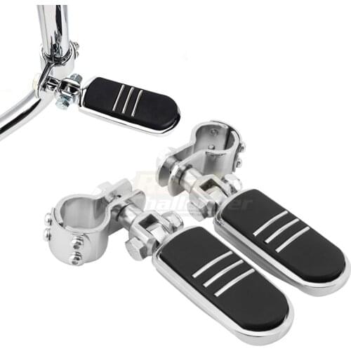 Motorcycle Highway Pegs For Harley Sportster Honda Yamaha Suzuki Kawasaki 1.25" Engine Guard Foot Pegs Footrest Mount Clamp Kit