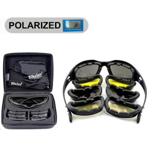 Men Tactical Sunglasses C5 Sport Polarized Glasses Military Airsoft Goggles Army Shooting Glasses 4 Lens Hiking Eyewear