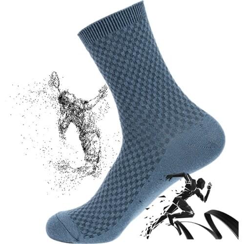 Bamboo Fiber Men Socks Classic Deodorant Business Socks High Quality Solid Color Men Casual Basketball Sports Socks