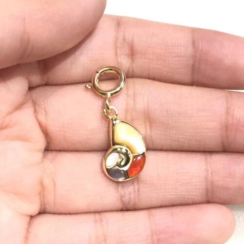 Charms Jewelry Sea Life Collection Multicolor Natural Mother Of Pearl MOP Conch Silver Charm Match Bracelet