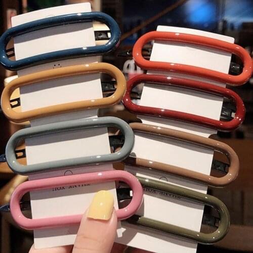 Simple Plastic Large Hair Claw Clip Candy Color Seamless Plastic Clip Hair Crab Clamps Face Wash Hairpin Hair Accessories