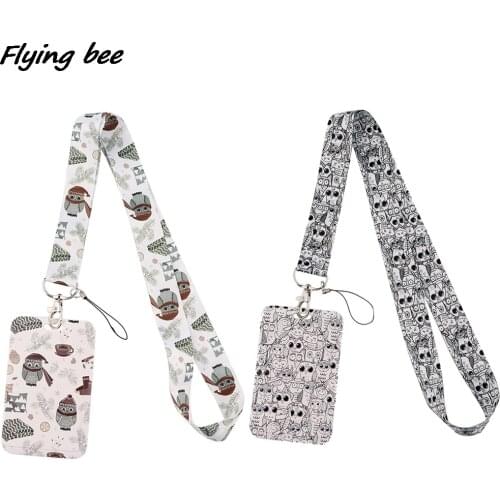 Flyingbee X2033 Animal Owl Neck Strap Lanyard For Keys ID Card Gym Phone Straps USB Badge Holder DIY Hang Rope Lariat Lanyard