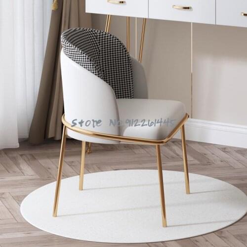 Nordic chair backrest home simple dining chair net red makeup casual desk chair lazy ins stool
