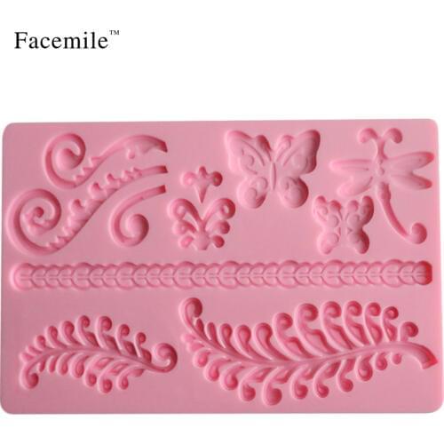 Butterfly Dragonflies Silicone Fondant Embossed Mold Sugarcraft Cake Decorating Mould Kitchen Baking Sugar Cake Tool 04010