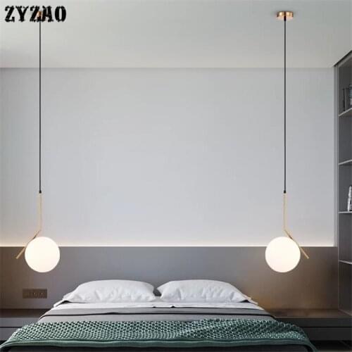 Modern Minimalist Pendant Lights Nordic Home Decor Glass Ball Pendant Lamp for Living Room Decoration Bedroom Dining Room Lamps