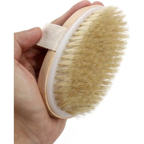 SPA Body Brush Skin Body Soft Natural Bristle The SPA The Brush Without Handle Wooden Bath Shower Bristle Brush dry brush