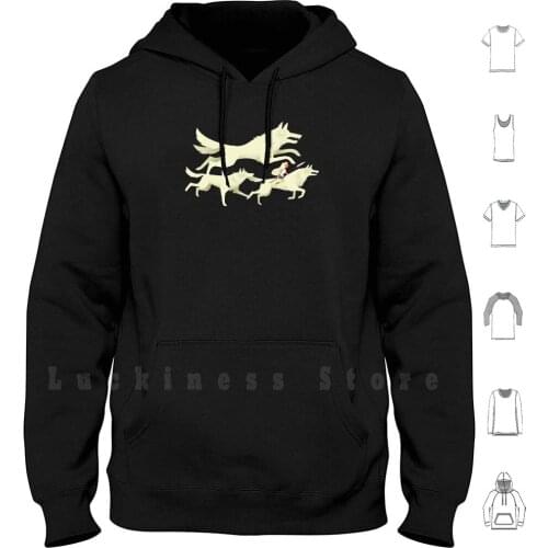 Princess Mononoke hoodies long sleeve Ghibli Anime Animation Wolf Moro Kodama Spirit God Nature Wild Life Princess