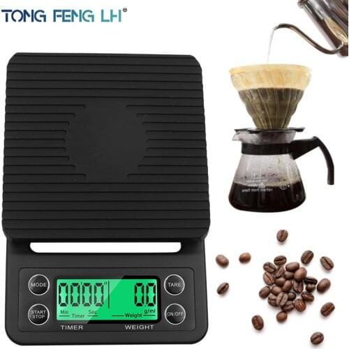 Home use drip coffee scale with Timer 3kg 5kg 0.1g high precision electronic scale s digital kitchen scale LCD food scale