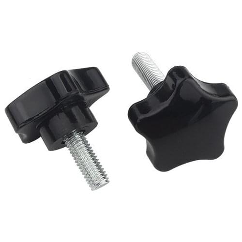 10pcs M4 M5 M6 M8 Thread Star Shaped Head Thread Clamping Screw Bolt Knob For Industry Equipment Plastic Carbon Steel
